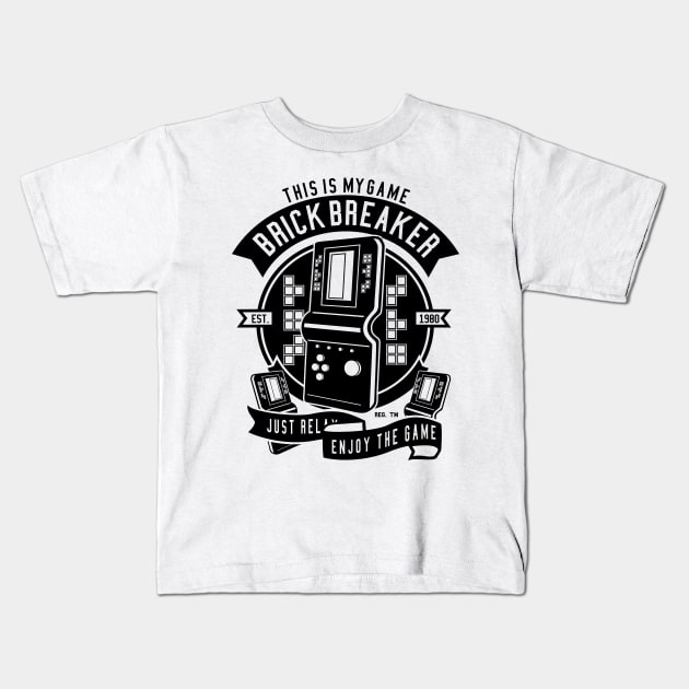 Brick Breaker Kids T-Shirt by CRD Branding